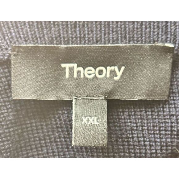 Theory Men's Kenny Striped Wool Sweater in Navy Stripes NWT Size XXL - Picture 6 of 8